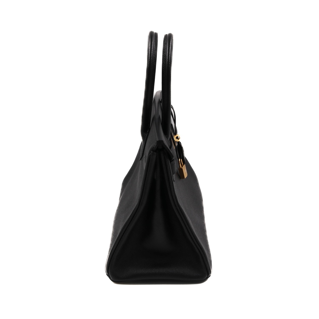 Hermes Birkin 30 Epsom Leather Gold Hardware Year 2018 Black