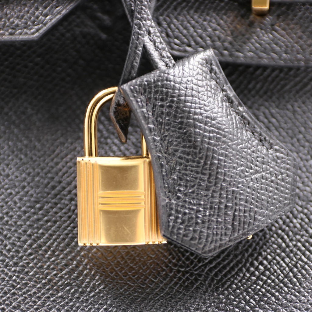 Hermes Birkin 30 Epsom Leather Gold Hardware Year 2018 Black