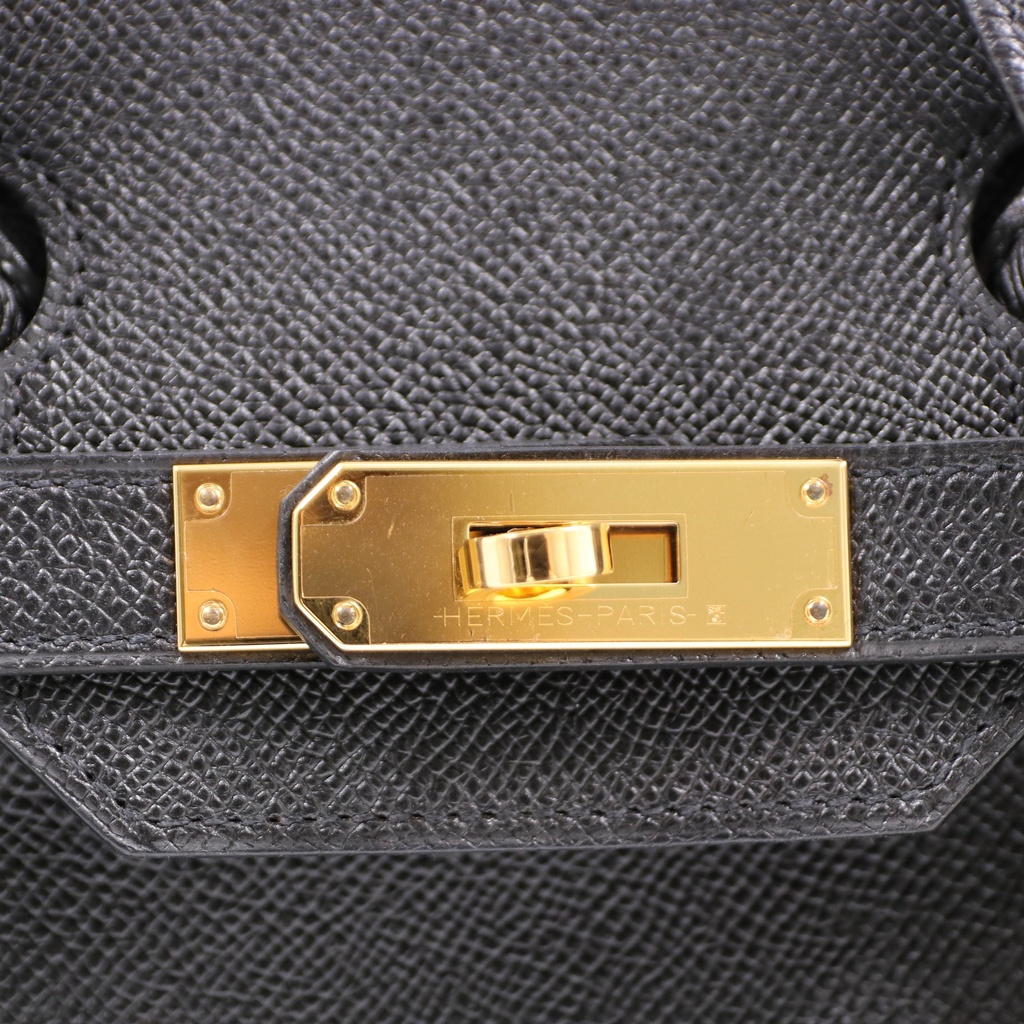 Hermes Birkin 30 Epsom Leather Gold Hardware Year 2018 Black