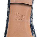 Christian Dior Poeme Ballet Flats In Blue and Beige Oblique In Size 37