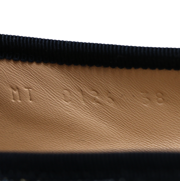 Christian Dior Poeme Ballet Flats In Blue and Beige Oblique In Size 38