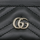 Gucci GG Matelasse Chevron Marmont Card Case Black 443127