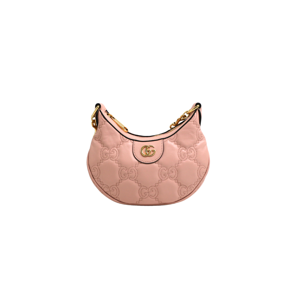 Gucci GG Matelassé Mini Bag In Pink Leather 739736