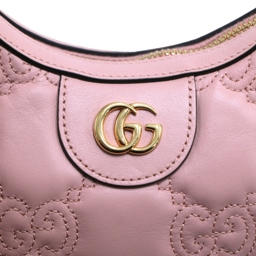 Gucci GG Matelassé Mini Bag In Pink Leather 739736