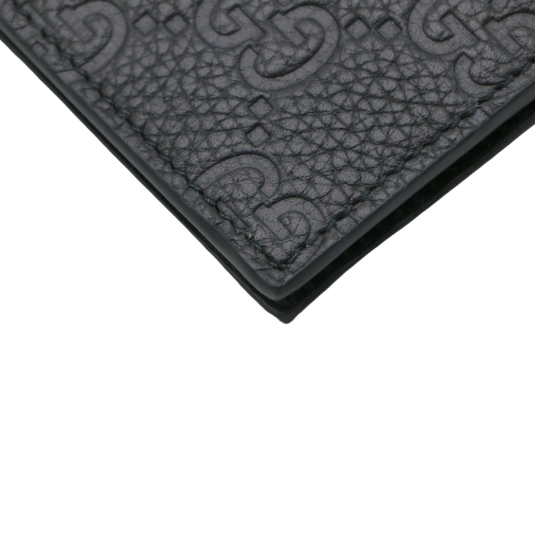 Gucci GG Embossed Leather Black Wallet 835001