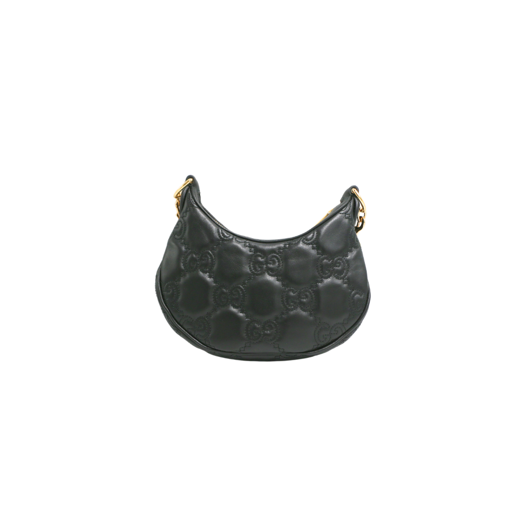 Gucci GG Matelassé Mini Bag In Black Leather 739736