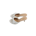 Christian Dior Adorable Heeled Mules With White Pearl In Size 36