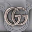 Gucci GG Marmont Matelass Leather Super Mini Bag Gray 476433