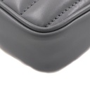 Gucci GG Marmont Matelass Leather Super Mini Bag Gray 476433