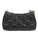 Gucci Gucci GG Matelassé Handbag Leather Black 735049