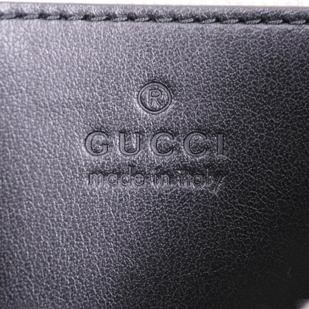 Gucci Gucci GG Matelassé Handbag Leather Black 735049