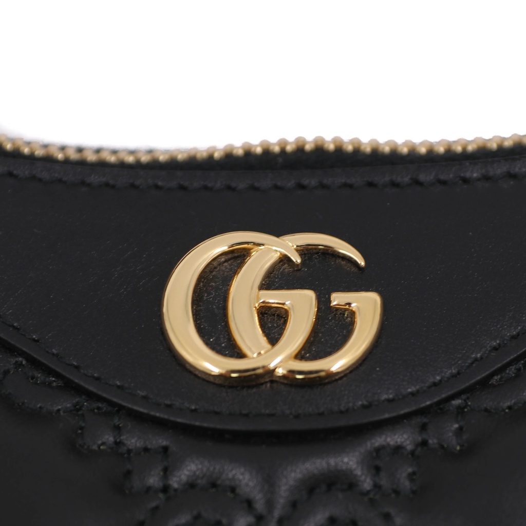 Gucci Gucci GG Matelassé Handbag Leather Black 735049