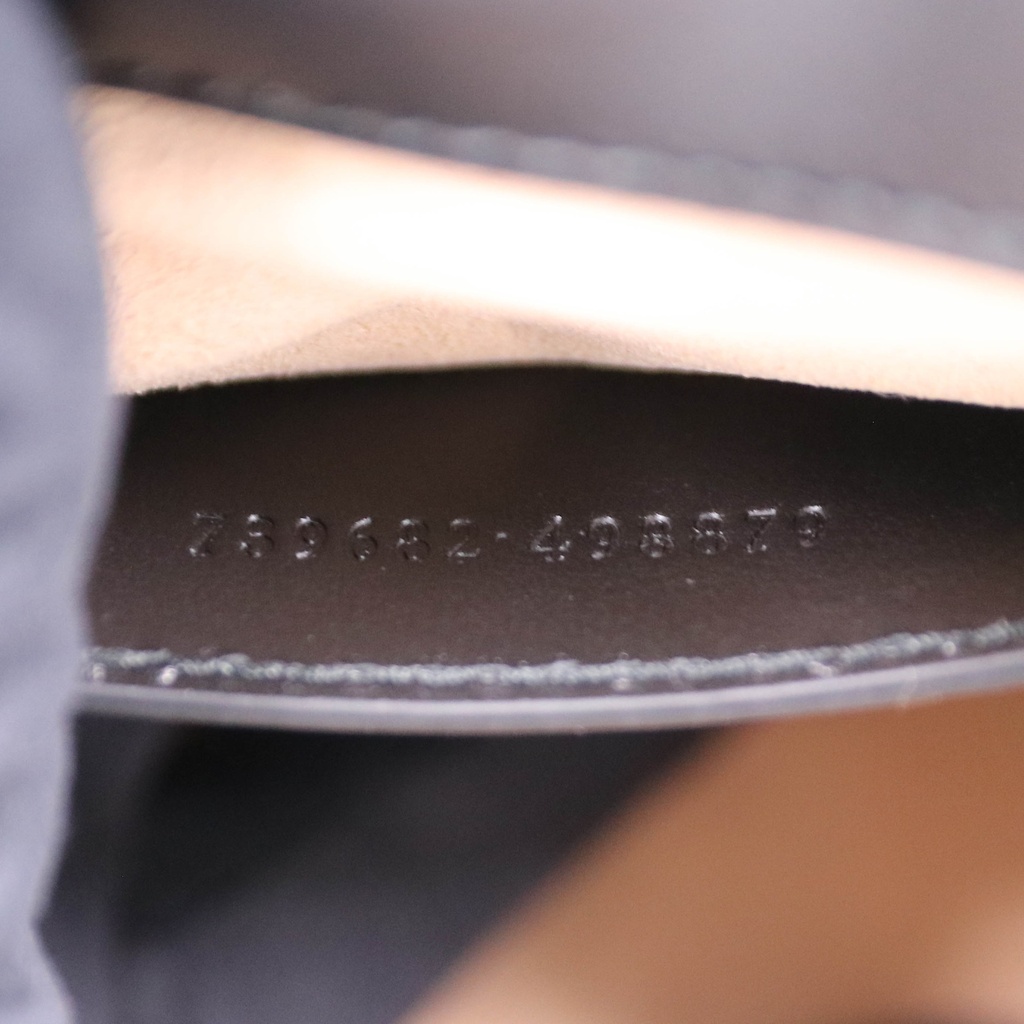 Gucci GG Marmont Chain Flap Wool Crossbody Bag Black 739682