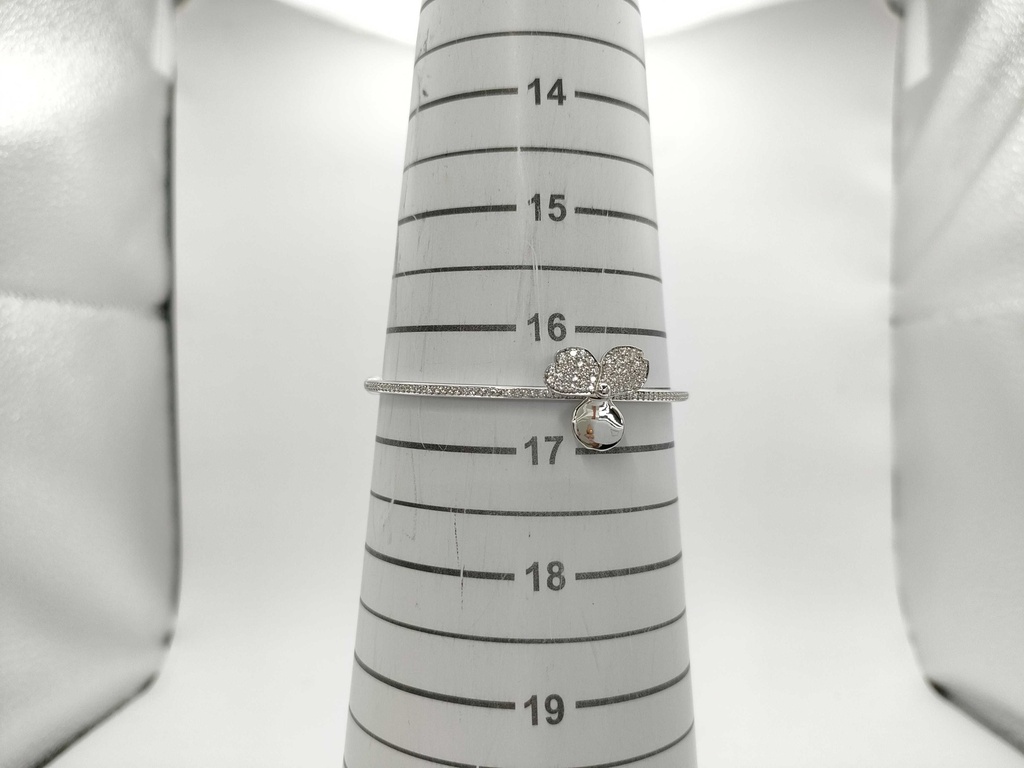 (8753_0053) Tiffany&Co. Paper Flower Diamond PT950 23.1g Bracelet Bangle (Precious Metal)