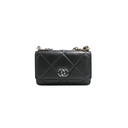 Chanel Quilted Leather 19 Wallet On Chain Black