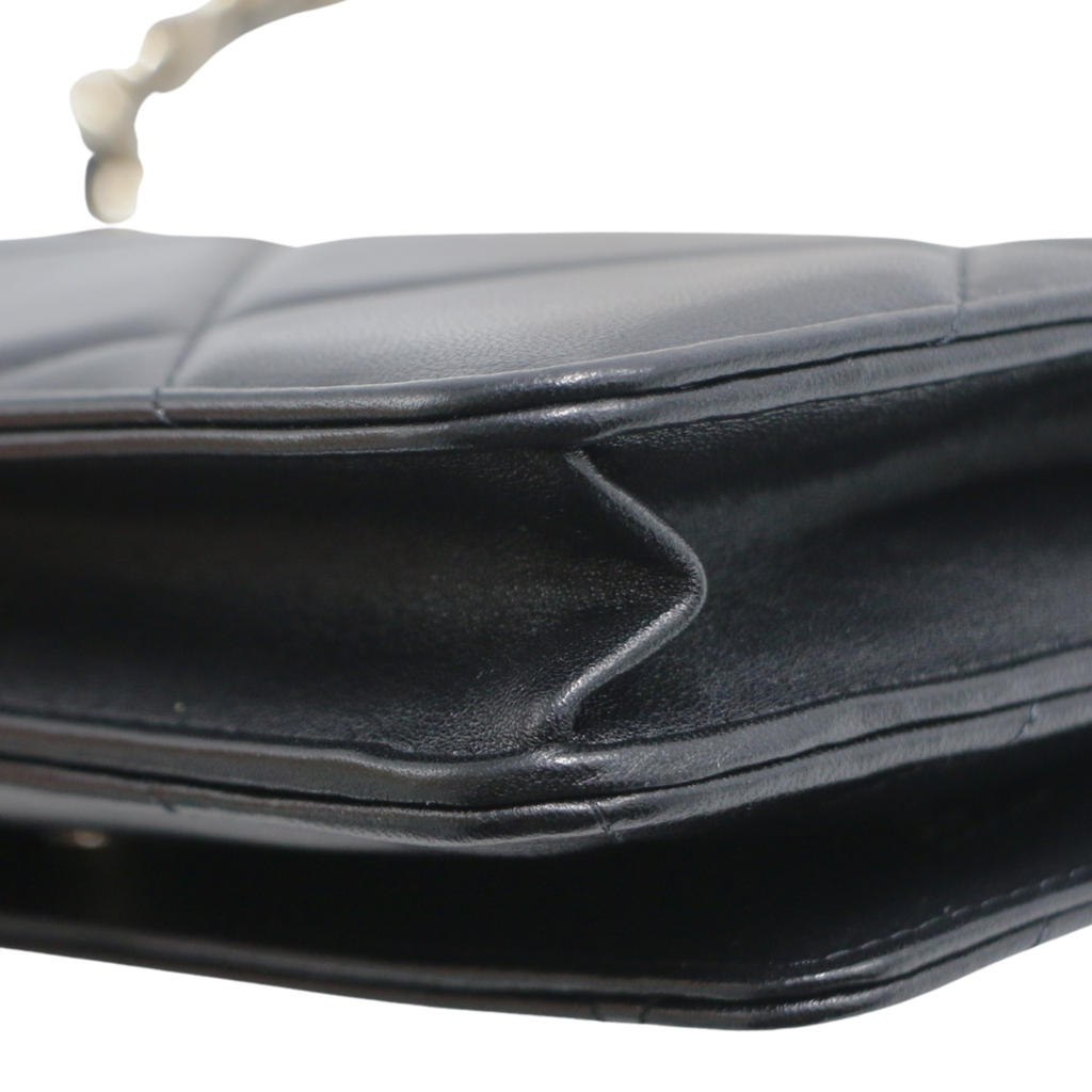 Chanel Quilted Leather 19 Wallet On Chain Black