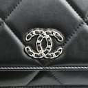 Chanel Quilted Leather 19 Wallet On Chain Black