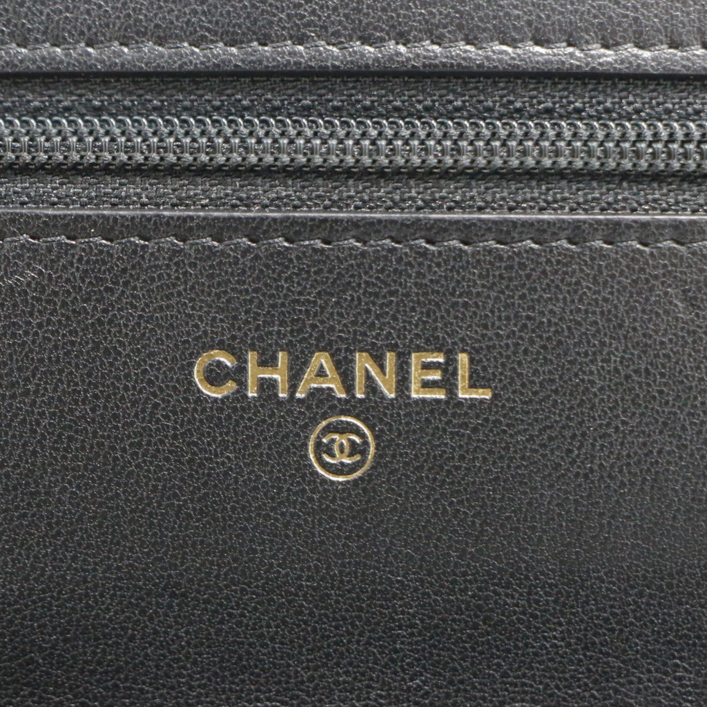 Chanel Quilted Leather 19 Wallet On Chain Black