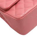 Chanel Mini Pink Lambskin Rectangular Classic Flap