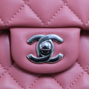 Chanel Mini Pink Lambskin Rectangular Classic Flap