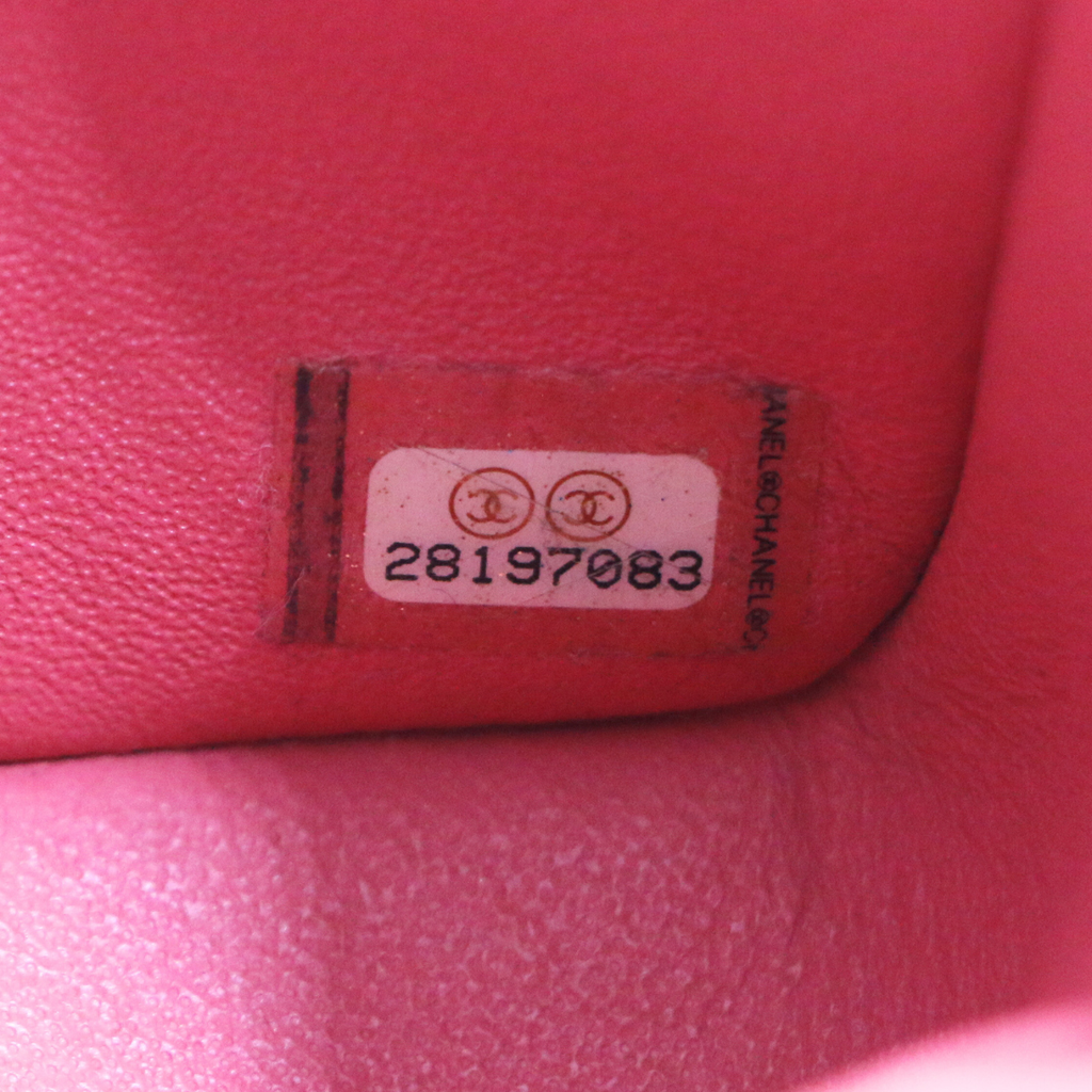 Chanel Mini Pink Lambskin Rectangular Classic Flap
