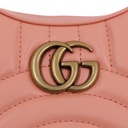 Guccci GG Marmont Half Moon Shaped Mini Bag Pink 699514