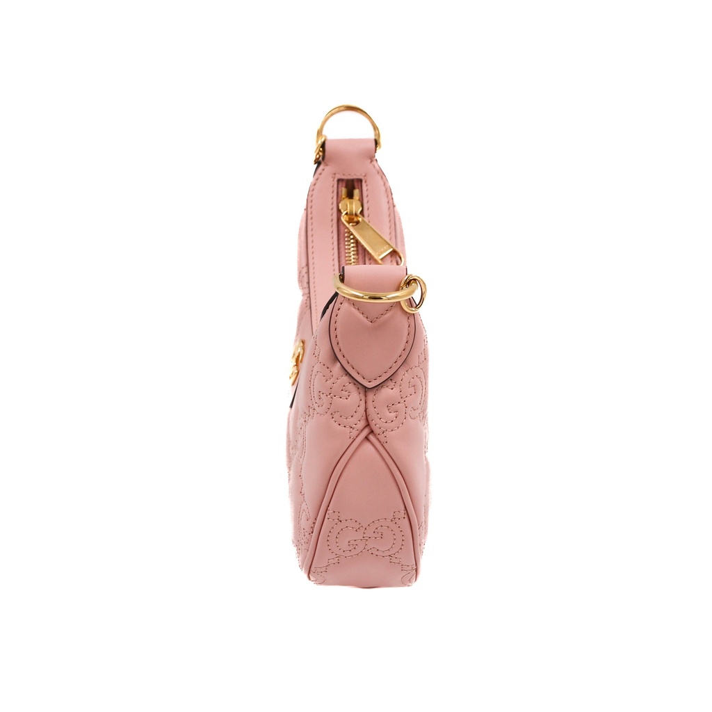 Gucci GG Matelassé Mini Bag In Pink Leather 739736