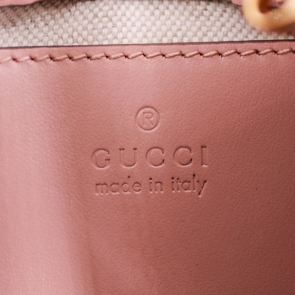 Gucci GG Matelassé Mini Bag In Pink Leather 739736