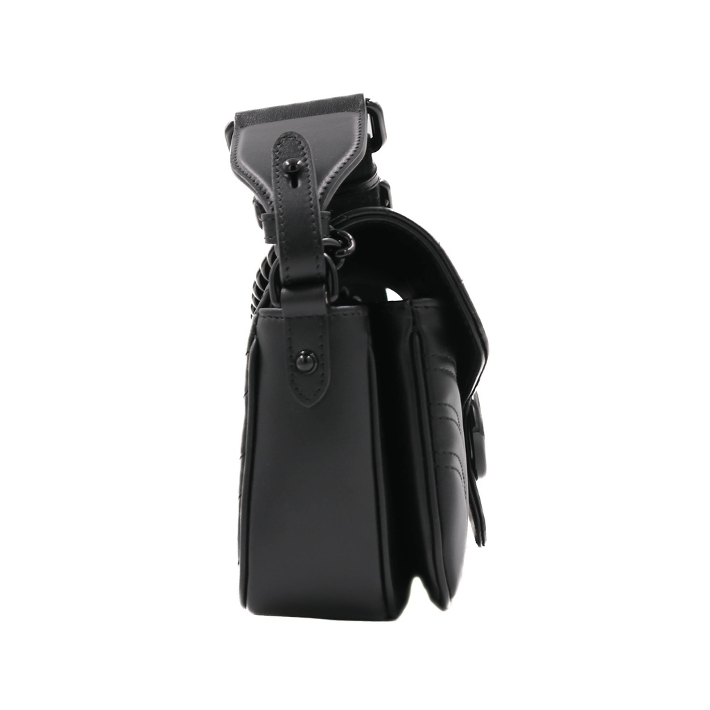 Gucci GG Marmont small shoulder bag in Black leather 734814