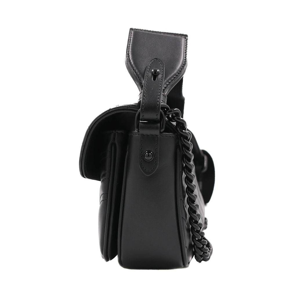 Gucci GG Marmont small shoulder bag in Black leather 734814