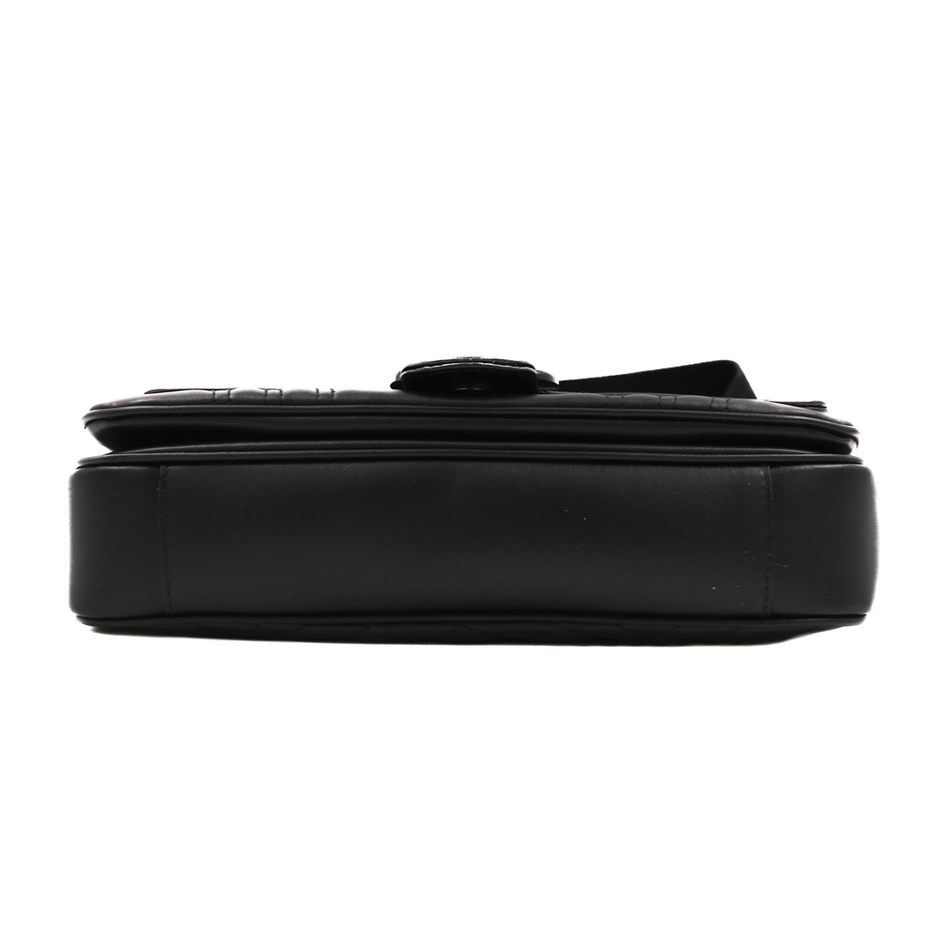 Gucci GG Marmont small shoulder bag in Black leather 734814