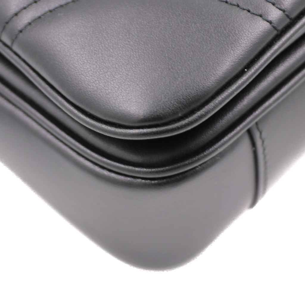 Gucci GG Marmont small shoulder bag in Black leather 734814