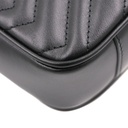 Gucci GG Marmont small shoulder bag in Black leather 734814
