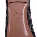 Christian Dior Poeme Ballet Flats In Blue and Beige Oblique In Size 36