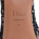 Christian Dior Poeme Ballet Flats In Blue and Beige Oblique In Size 37