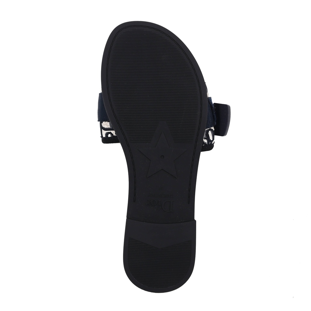 Christian Dior Technical Stretch Fabric Camouflage Slide Blue Size 36