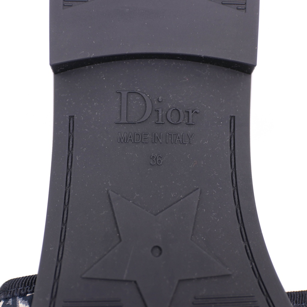 Christian Dior Technical Stretch Fabric Camouflage Slide Blue Size 36