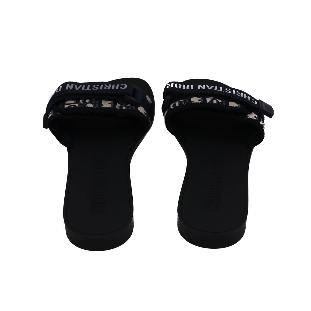 Christian Dior Technical Stretch Fabric Camouflage Slide Blue Size 38