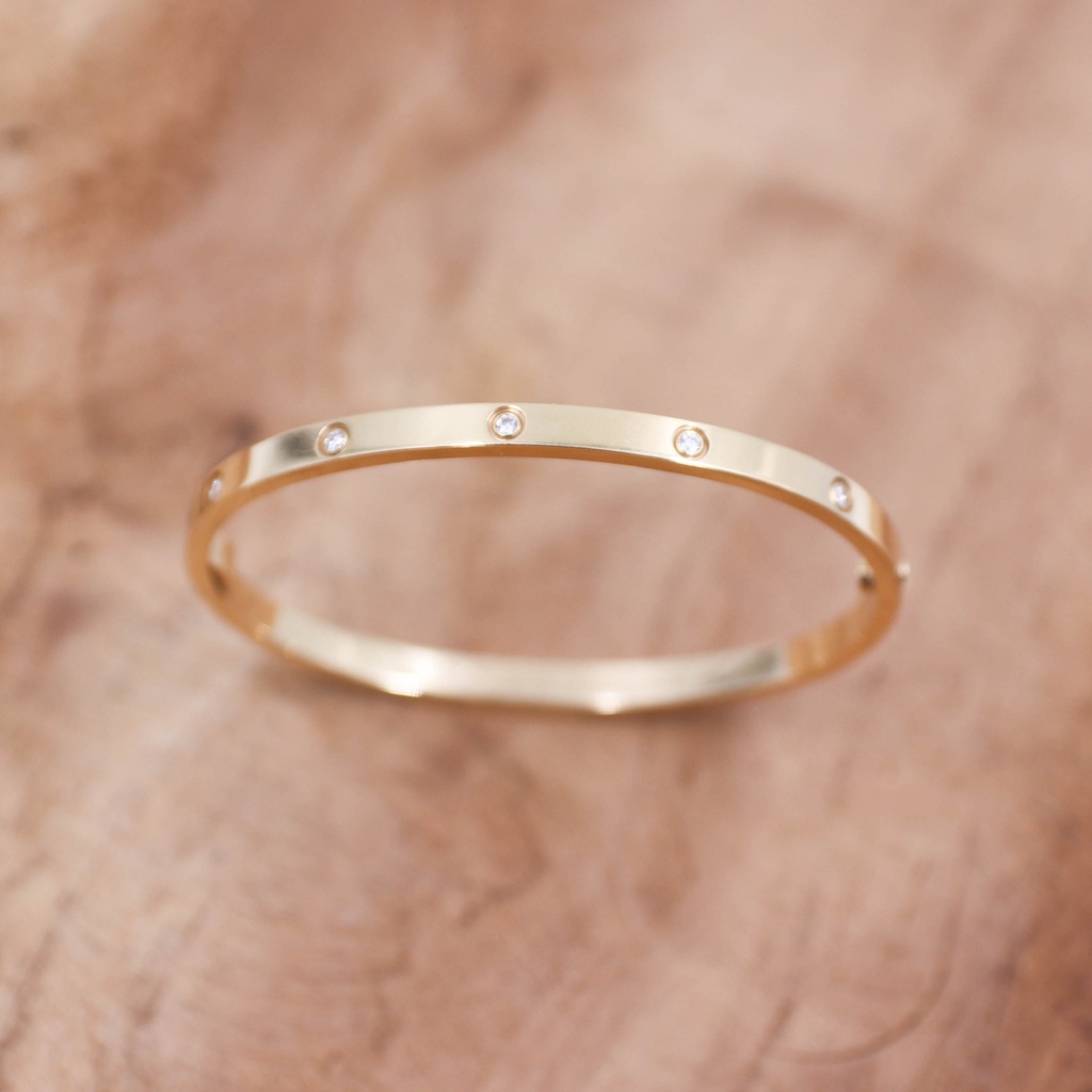 Cartier Love Bracelet Half Diamond 6PD 750YG 16 JEB492 12.10.2020