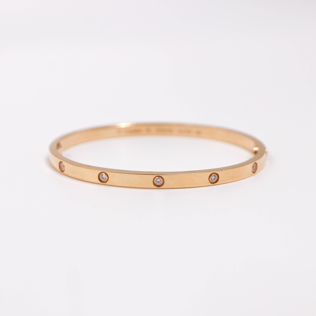 Cartier Love Bracelet Half Diamond 6PD 750YG 16 JEB492 12.10.2020