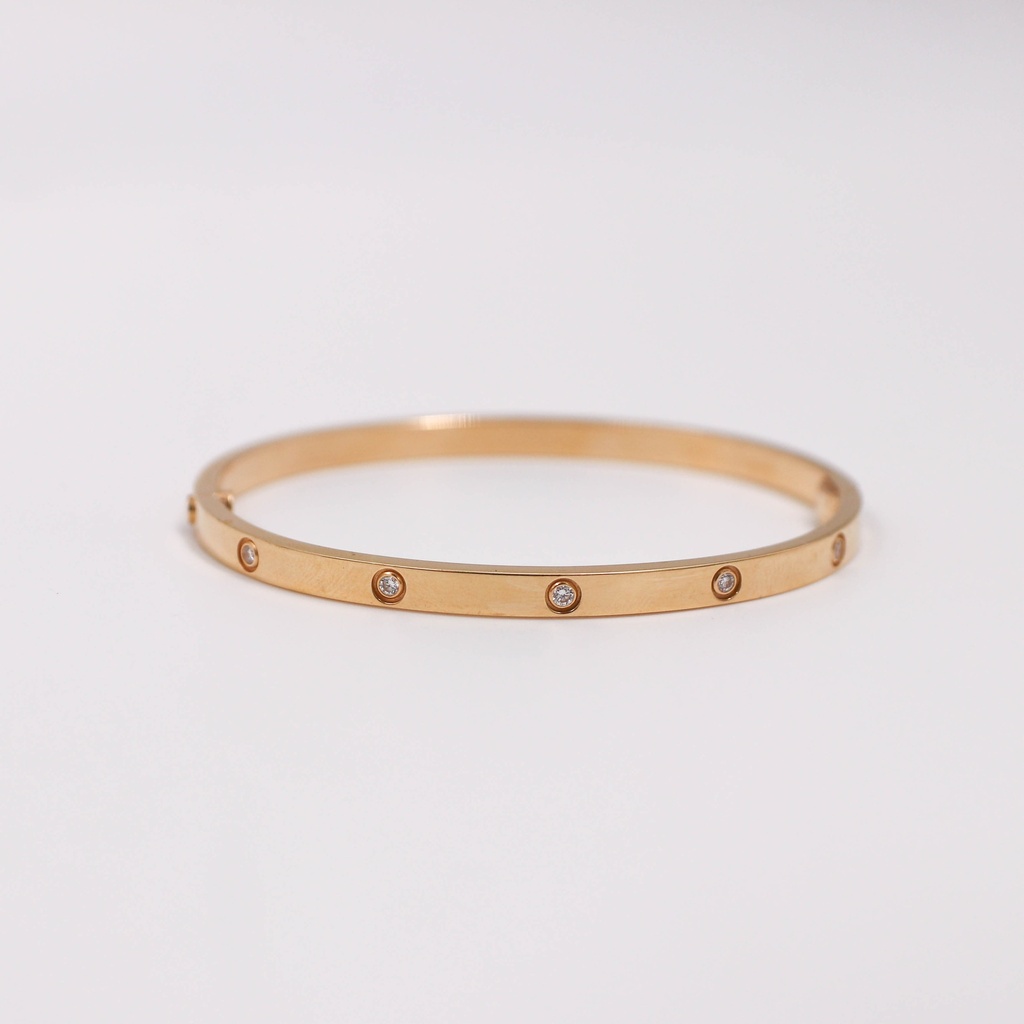 Cartier Love Bracelet Half Diamond 6PD 750YG 16 JEB492 12.10.2020