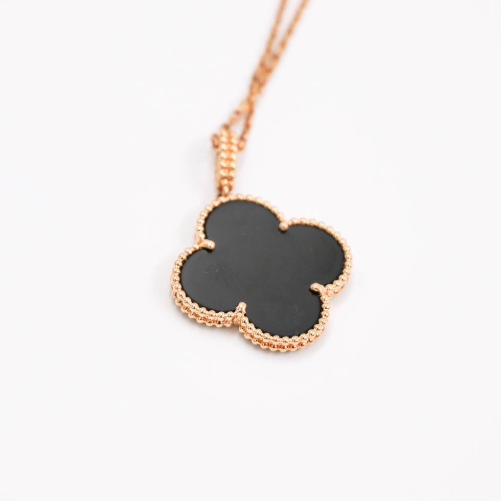 Van Cleef Magic Alhambra Necklace Onyx JE476383 2015