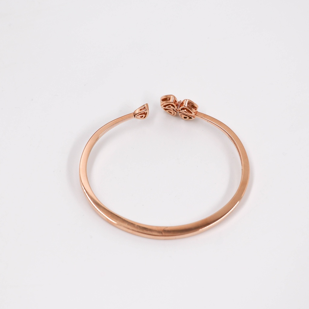 Bvlgari Fiorever Bracelet Diamond Open Bangle S 750PG RNCRNN