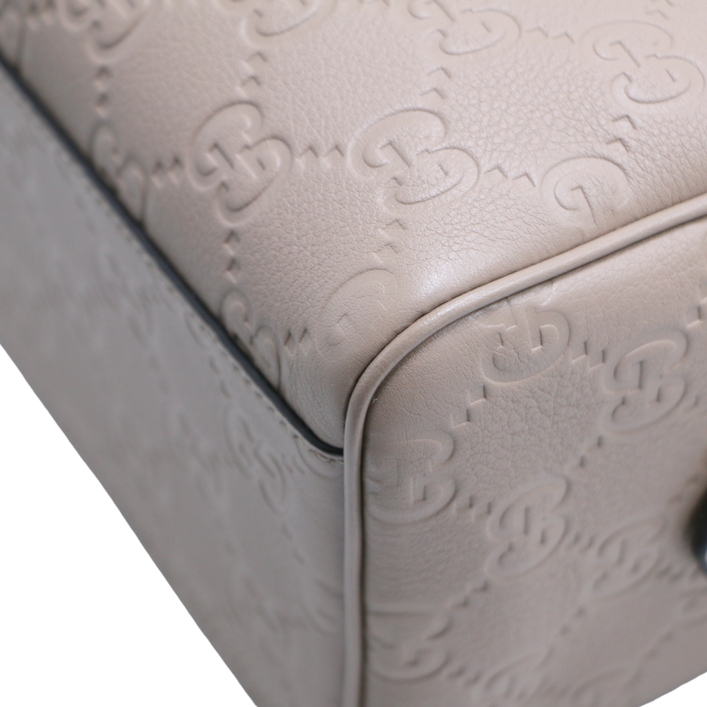 Gucci GG Beige Emblem Medium Boston Bag 815255