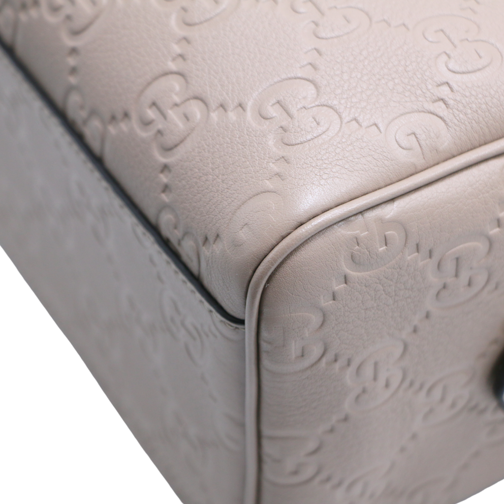 Gucci GG Beige Emblem Medium Boston Bag 815255