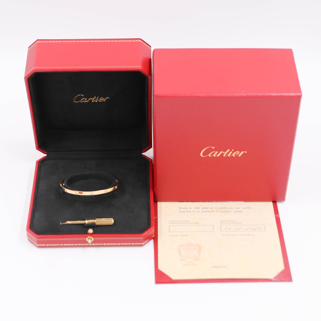 Cartier Love Bracelet Half Diamond 6PD 750YG 16 JEB492 12.10.2020