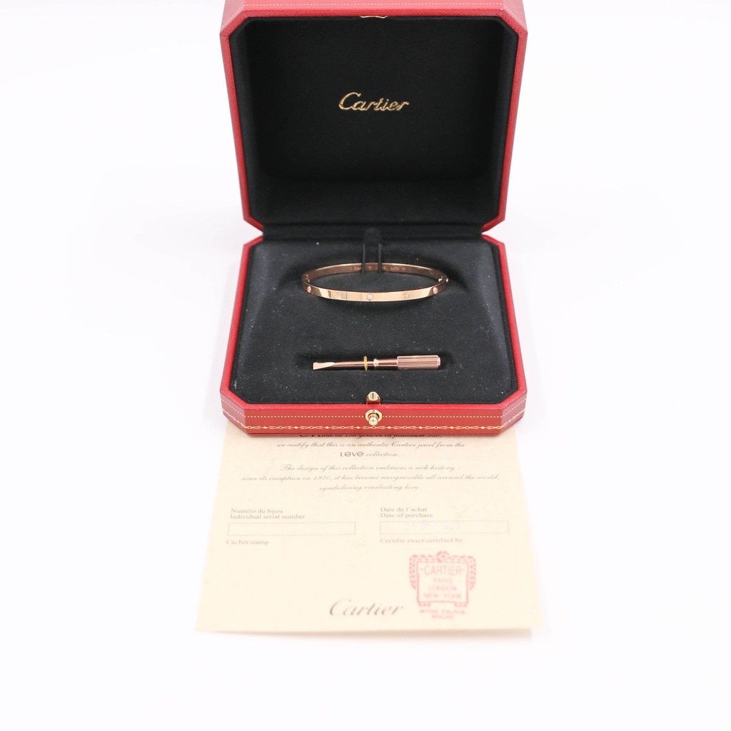 Cartier Love Bracelet Half Diamonds 6PD SM 750PG 17 LIW516 2020