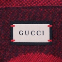 Gucci GG Red and Black Silk Scarf 674275 In Size 45x200