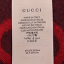 Gucci GG Red and Black Silk Scarf 674275 In Size 45x200