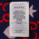 Gucci GG Red and Blue Silk Scarf 601176 In Size 30x200